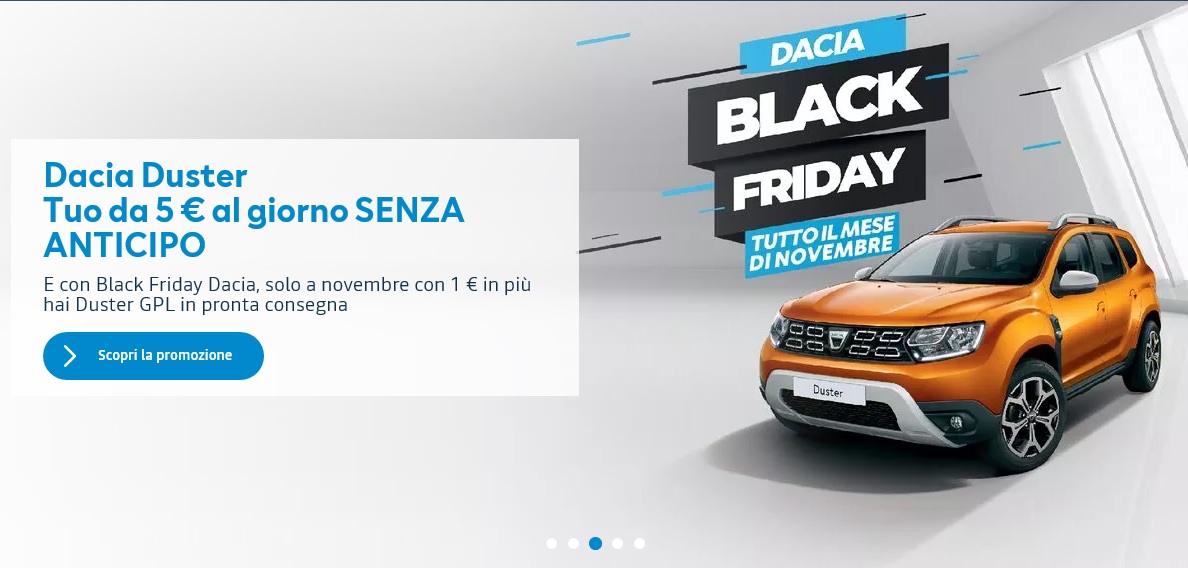 Dacia Duster cu 5 euro pe zi Italia