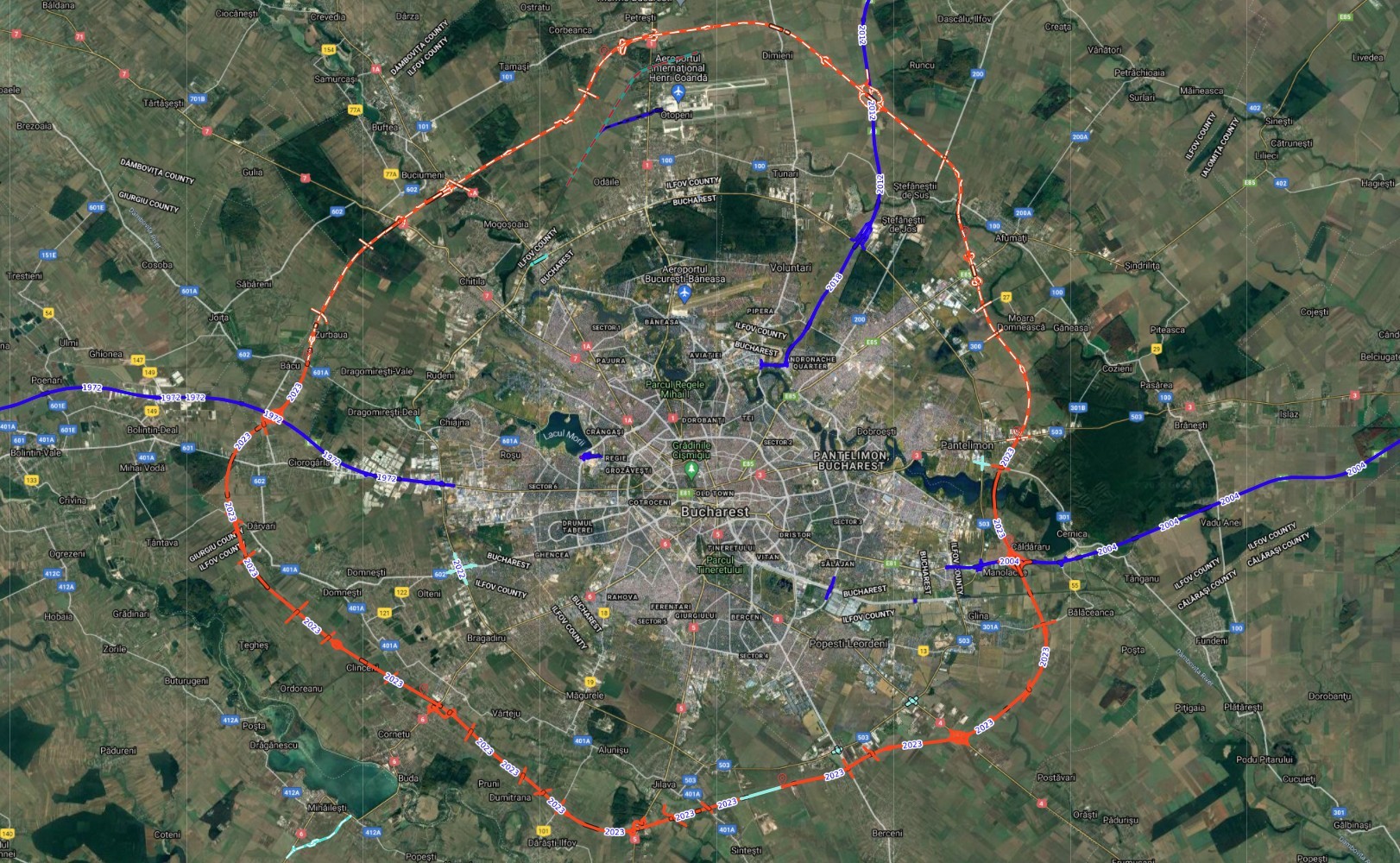 exproprierile pe traseul viitoarei autostrăzi de centură a Bucureștiului