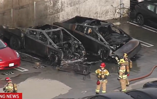 „Incendiu în Santa Monica: Două Tesla Cybertruck distruse”
