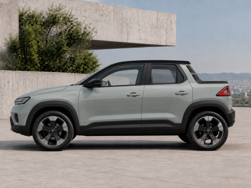Asa ne-am imaginat ca ar putea arata din lateral Dacia Solenza II, in varianta unui SUV electric de oraș