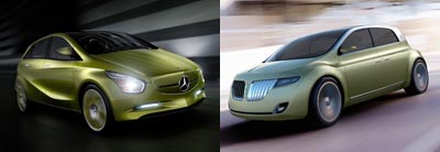 Mercedes BlueZero Concept vs. Lincoln C Concept