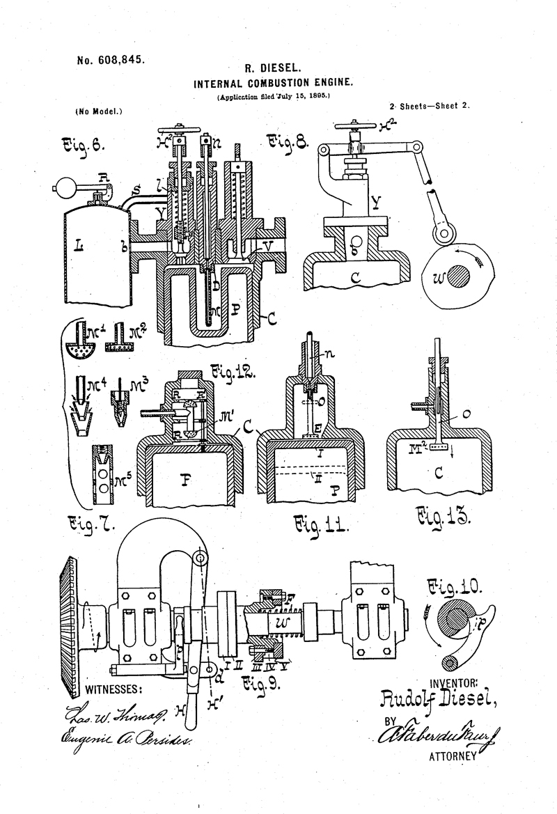 Patentul motorului Diesel