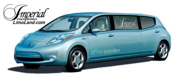 Nissan Leaf transformat in stretch limo
