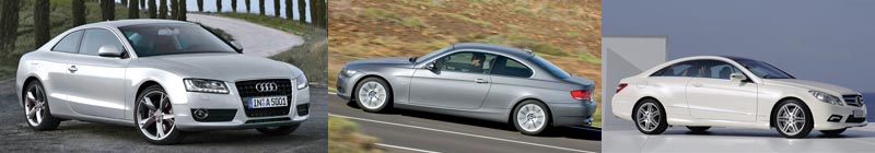 Audi A5 este un succes mai mare decat BMW Seria 3 Coupe, iar Mercedes E-Class Coupe vine din urma