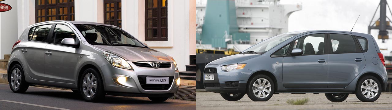 Hyundai i20 vs. Mitsubishi Colt facelift - designul conteaza!