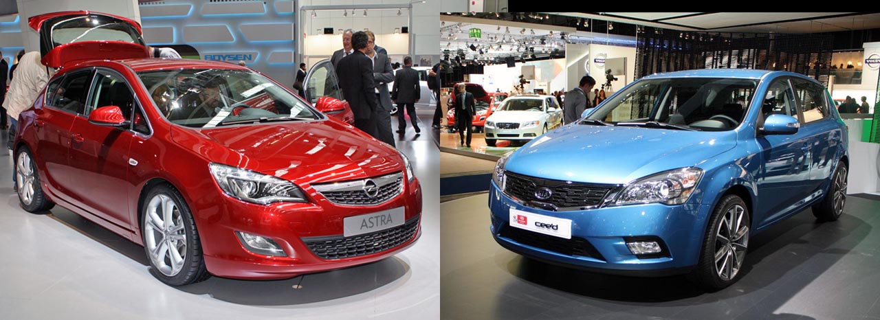 Opel Astra vs. KIA Cee'd facelift