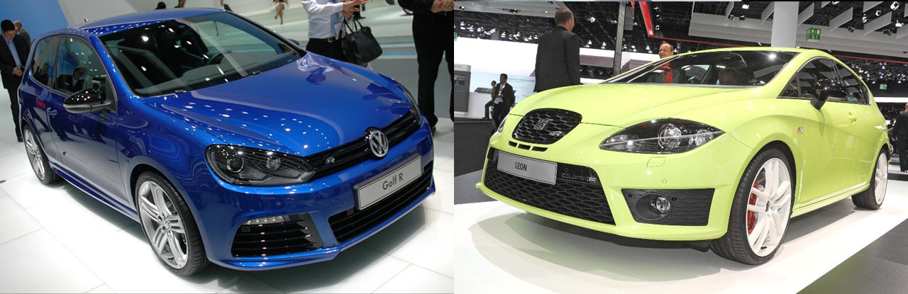 Volkswagen Golf R vs. Seat Leon Cupra R