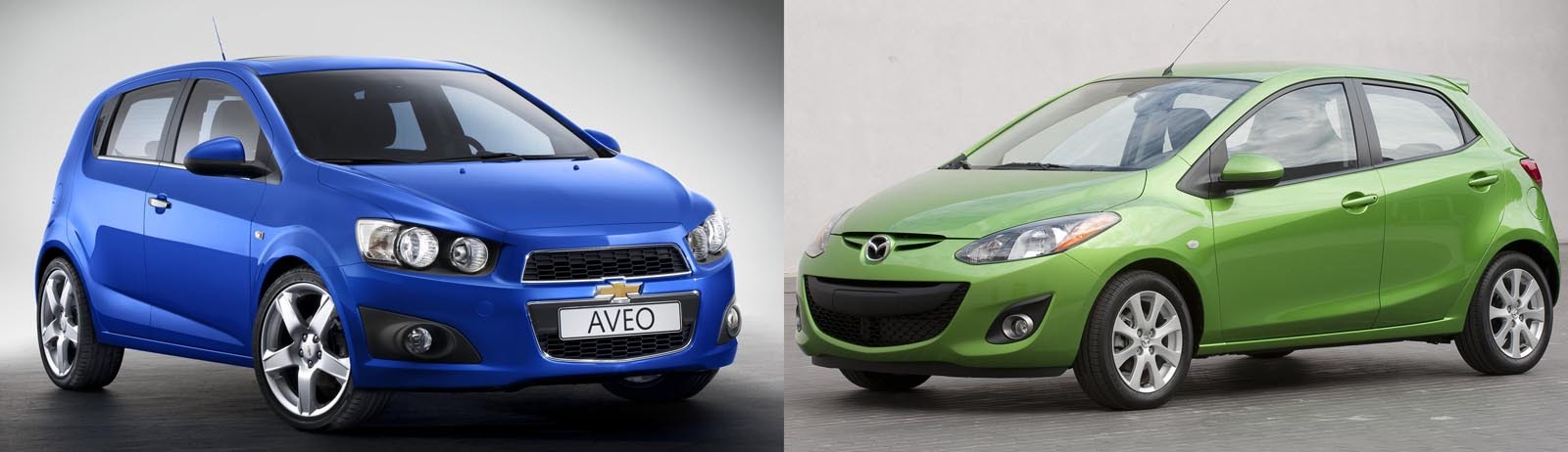 Chevrolet Aveo vs. Mazda2 facelift