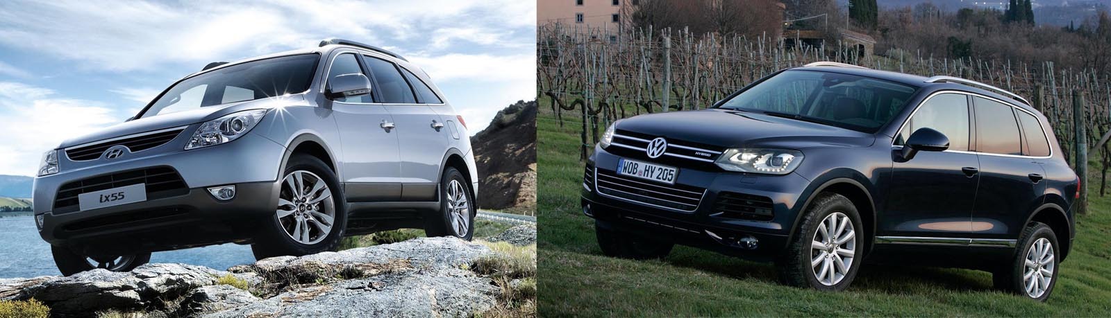 Deja invechitul Hyundai ix55 sau Veracruz vs. noul Volkswagen Touareg: 1 - 3