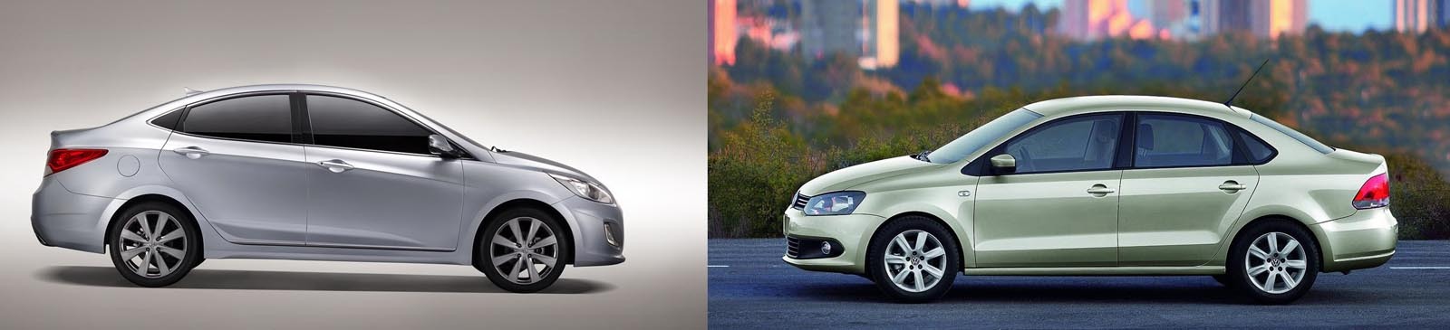 Dilema pentru familistii amatori de sedanuri de clasa mica: viitorul Hyundai Accent vs. Volkswagen Polo Sedan