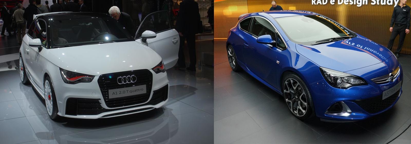 Audi A1 quattro vs. Opel Astra OPC: 3 - 4